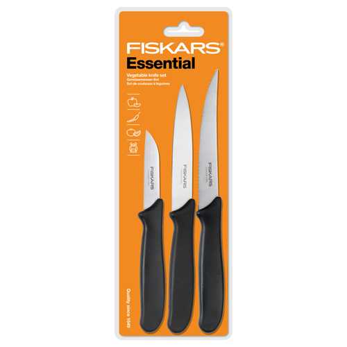 FISKARS - Essential 3 darabos zöldségkés készlet 1023785