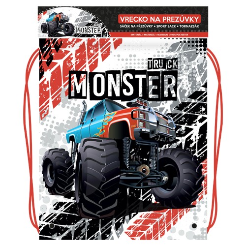 JUNIOR - Nyomtatott táska - 4-es sorozat - Monster Truck