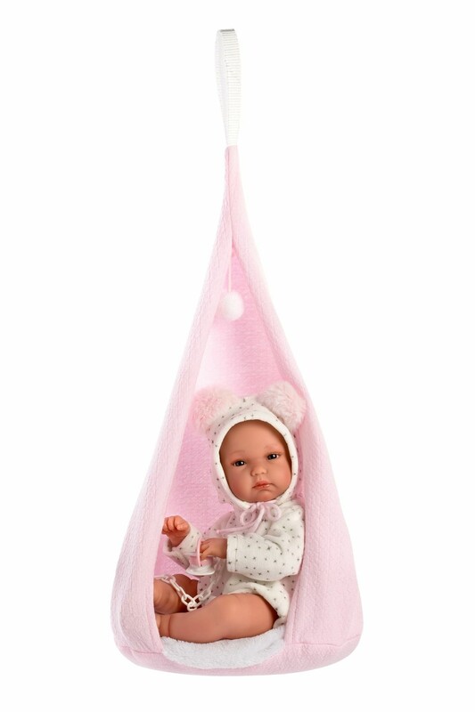 LLORENS - 63566 ÚJ SZÜLETETT LÁNY - valósághű baba baba teljes vinil testtel - 35 cm