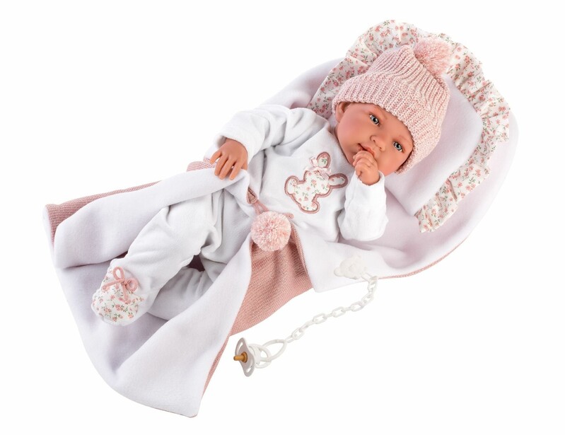 LLORENS - 84444 NEW BORN - valósághű baba baba hangzással és puha szövettesttel 44 cm