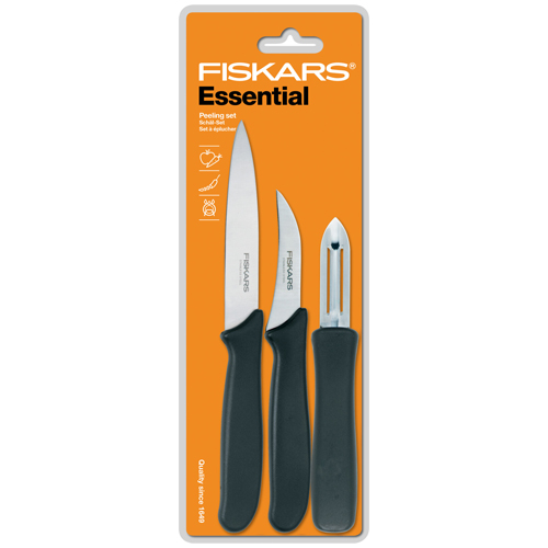 FISKARS - Essential hámozókés készlet 3 darab 1024162