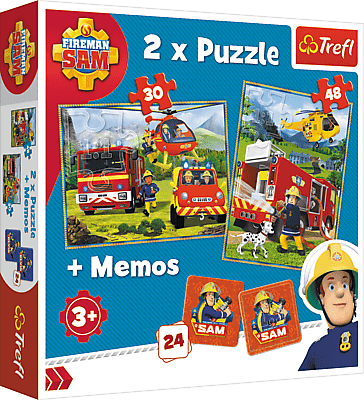 TREFL - Puzzle + kalapáccsal 2 az 1-ben – Tűzoltók akcióban / Samu tűzoltó