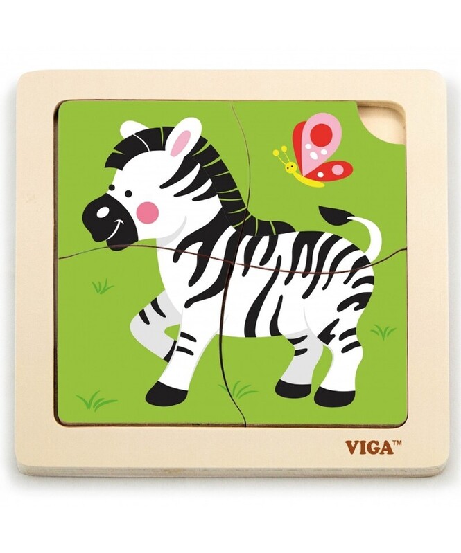 VIGA -  Fa puzzle Zebra 4db