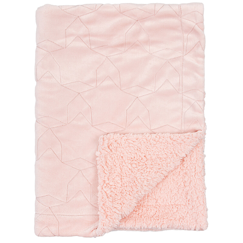 BIMBI DREAMS - Csillag szőrme takaró rózsaszín 80x110 cm
