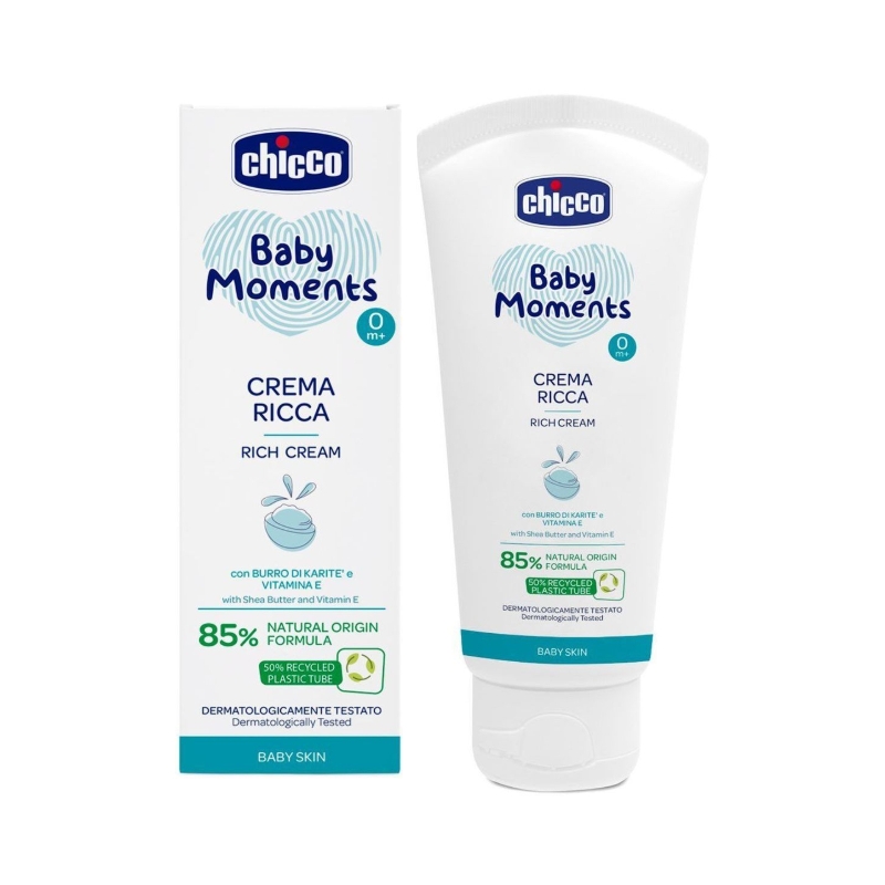 CHICCO - Baby Moments tápláló krém 85% természetes összetevőkkel 100ml