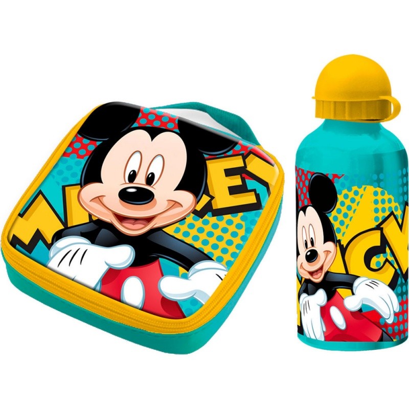 KIDS LICENSING - Thermo táska / uzsonnás doboz + ALU palack 400ml MICKEY MOUSE