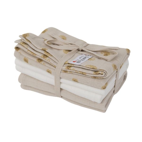 LODGER - Muszlin pelenka Swaddler Flame Tribe 3balenie 70 x 70 cm Birch