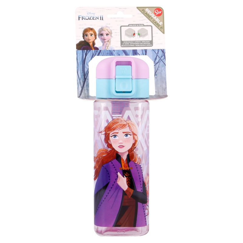 STOR - DISNEY FROZEN LOCK szögletes műanyag palack