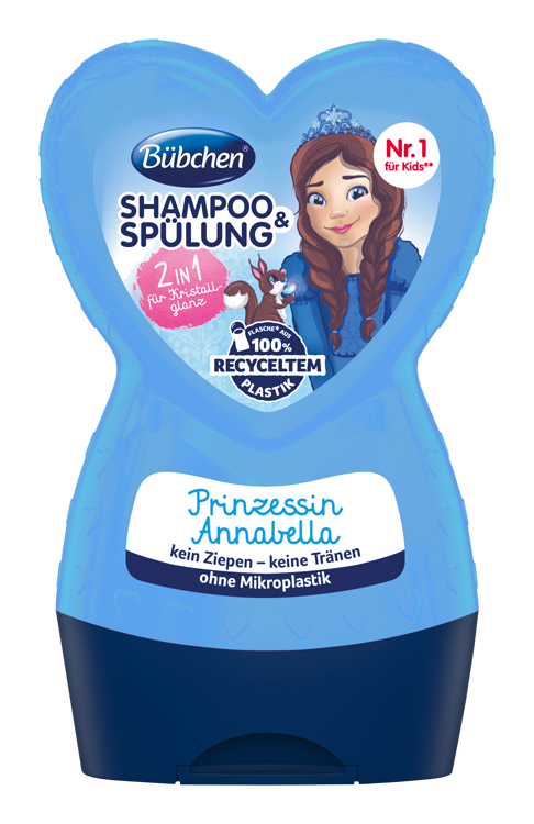 BÜBCHEN - Gyerek sampon és hajápoló balzsam 2in1 Princess Annabella 230ml