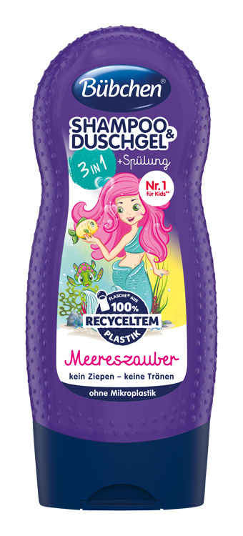 BÜBCHEN - Gyerek sampon és tusfürdő 3 az 1-ben The Little Mermaid 230 ml