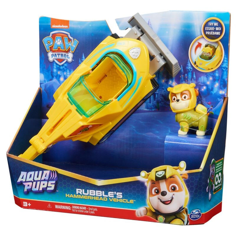 SPIN MASTER - Paw Patrol Aqua járművek Rubble figurával