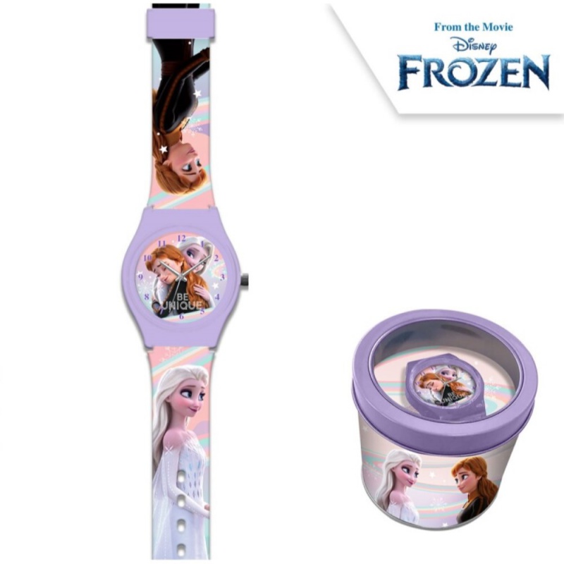 KIDS LICENSING - Lányok órája ón dobozban DISNEY FROZEN