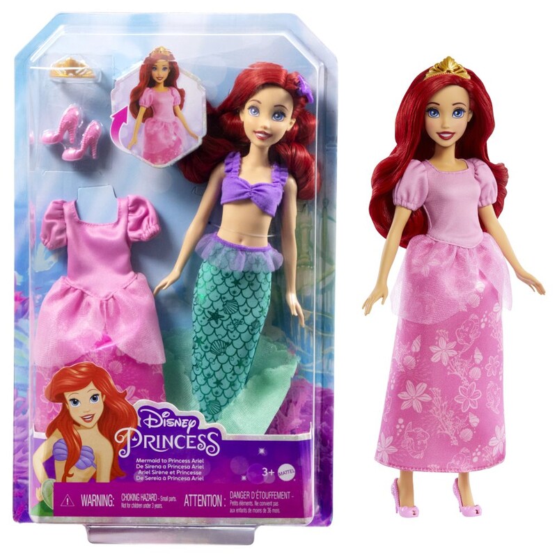 MATTEL - Disney Princess kis tengeri tündér Ariel hercegnő ruhával