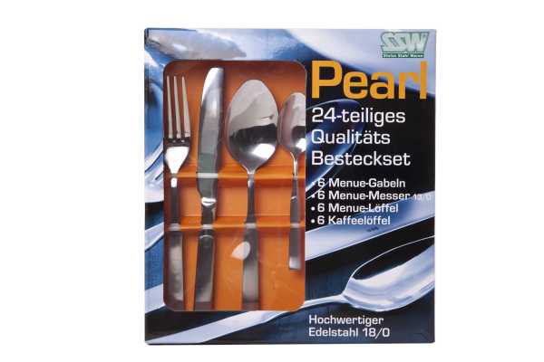 MAKRO - Rozsdamentes acél evőeszköz Pearl 24 darabos