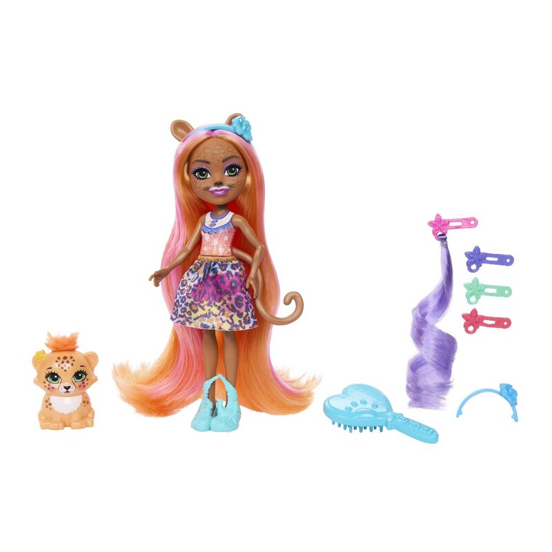 MATTEL - Enchantimalittle Smoby deluxe baba - charisse gepárd