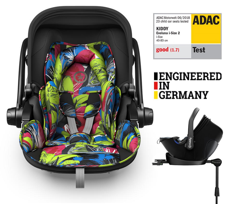 KIDDY - Autósülés  Evoluna i-size 2 + Isofix bázis 40-83 cm Street Jungle BZP