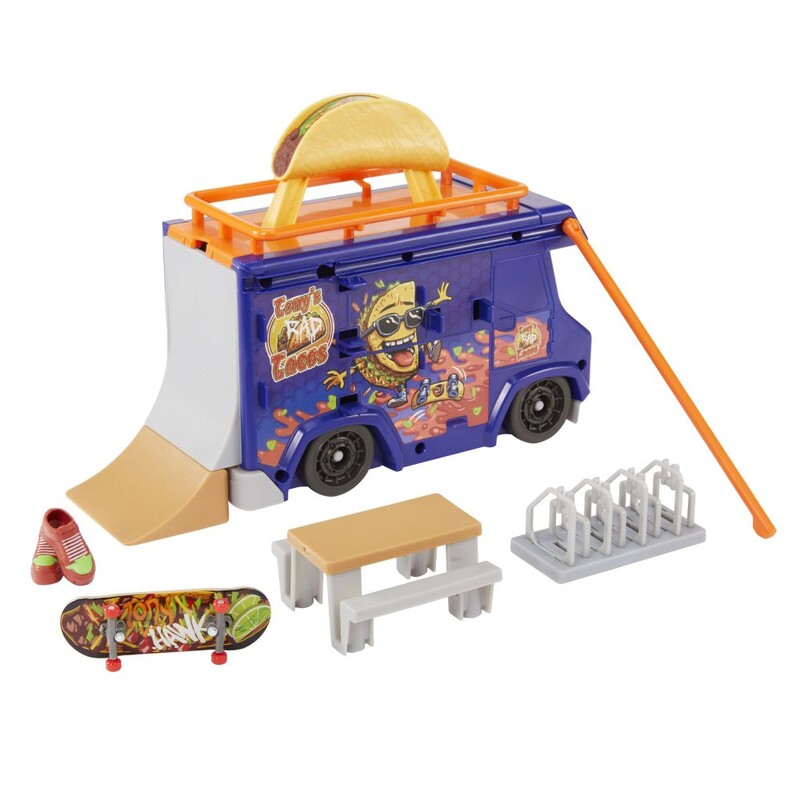 MATTEL - Hot wheelittle Smoby skates fingerboard taco truck