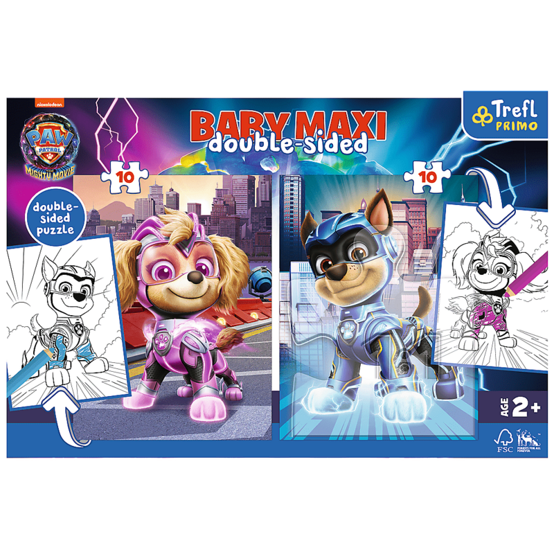 TREFL - Puzzle Baby MAXI 2x10 - Hős kutyák / Viacom PAW PATROL: THE MIGHTY MOVIE