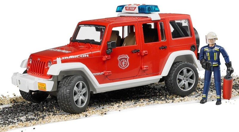 BRUDER - 02528 Jeep Wrangler Tűzoltóság alakokkal