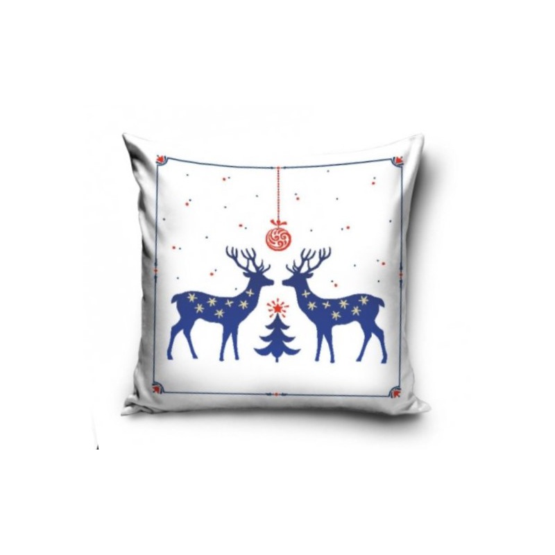 CARBOTEX - Karácsonyi párnahuzat  Blue Deer