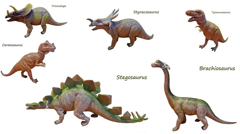 LAMPS - Dinoszauruszok különböző fajtái 35cm
