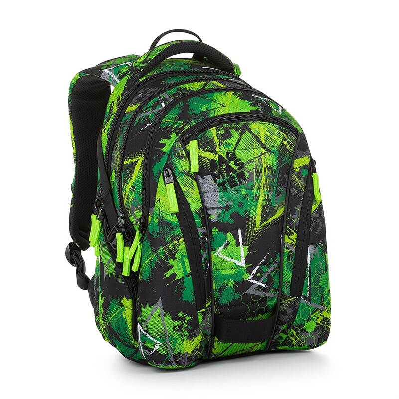 BAGMASTER - Iskolai hátizsák BAG 23 A green /black