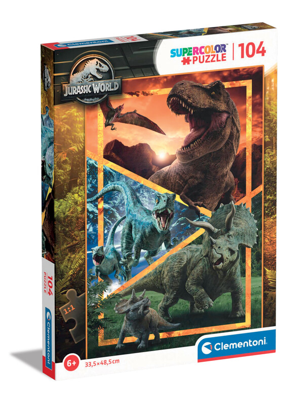 CLEMENTONI - Puzzle - 104 alkatrészek SUPER Jurassic World