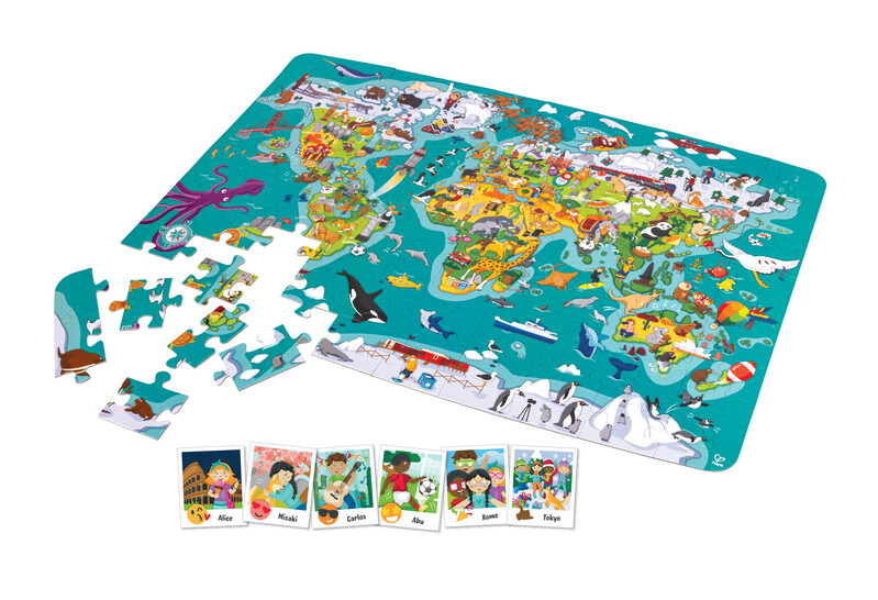 HAPE – Puzzle gyerekeknek - Világtérkép 2 az 1-ben