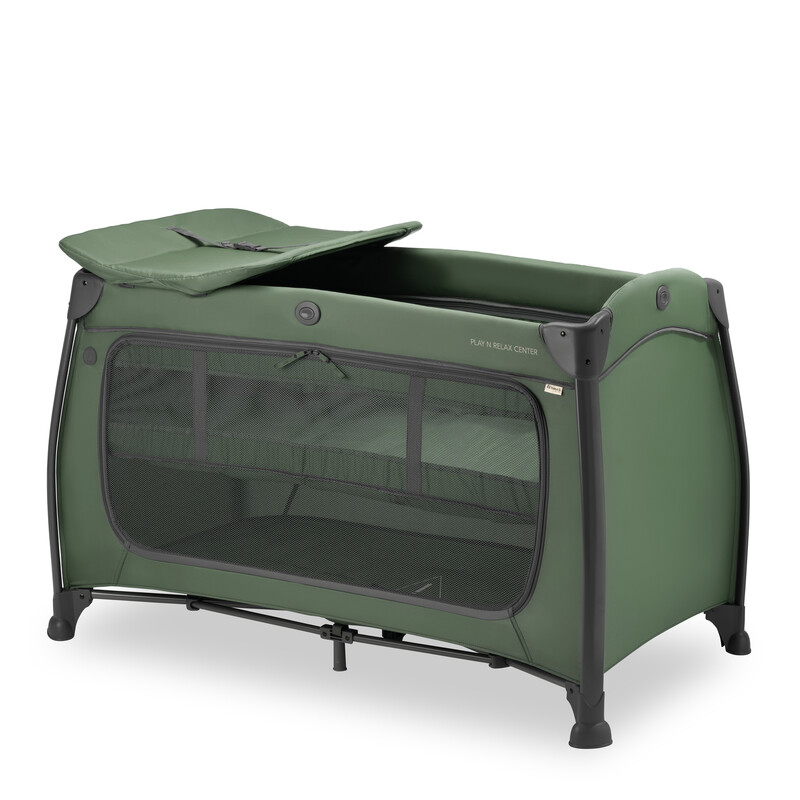 HAUCK - Utazóágy pulttal Play N Relax Center Dark Green