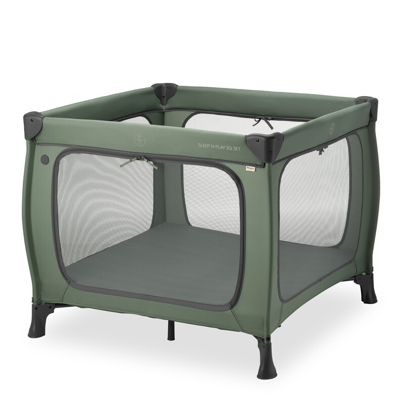 HAUCK - Utazóágy/járóka Sleep N Play SQ Set Dark Green