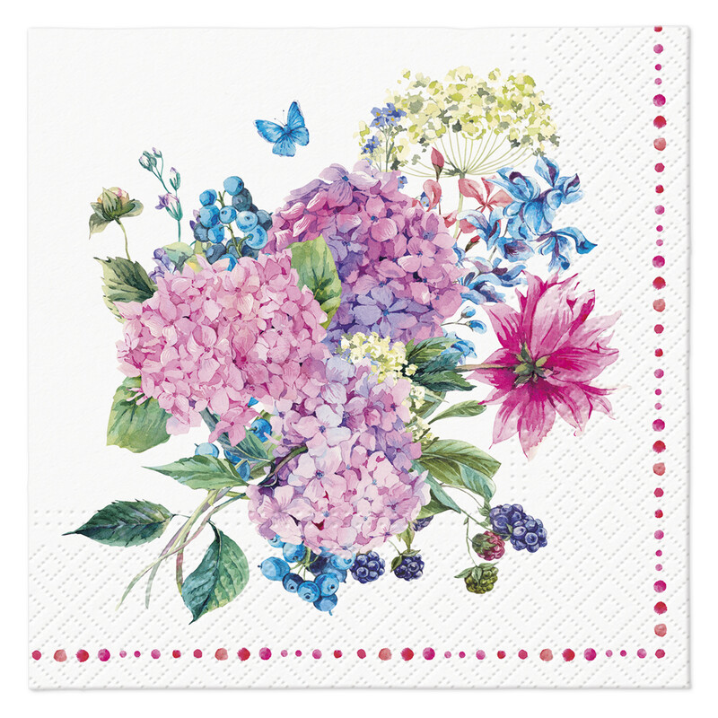 PAW – Törlőkendő TaT 33x33cm Hydrangea Bouquet