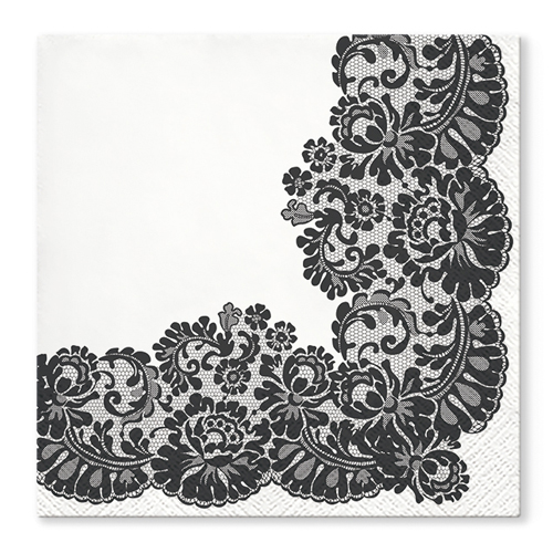 PAW – Törlőkendő TaT 33x33cm Lacy Frame Black