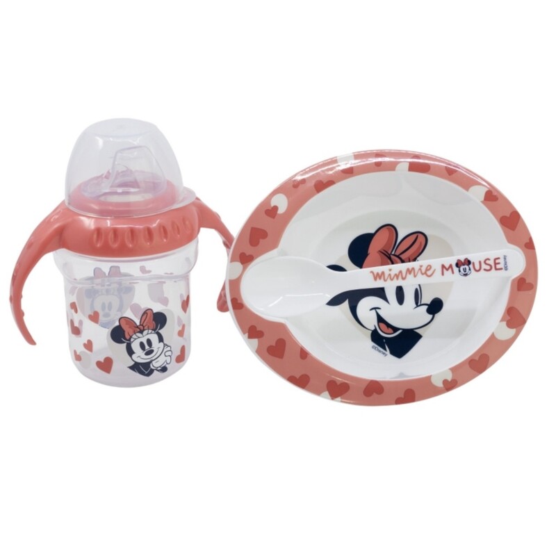 STOR - Étkezőgarnitúrák Minnie Mouse - 3 db-os SET (250ml bögre