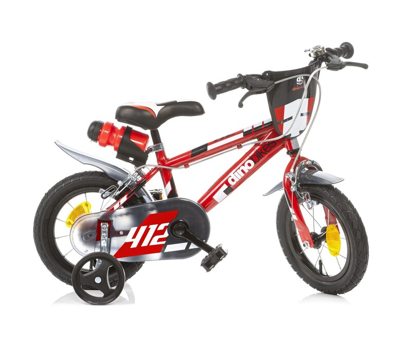 DINO BIKES - Gyermek bicikli 12" 412US -06 piros