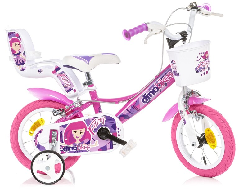 DINO BIKES - Gyermek kerékpár 12" 124RSN-09FY Fairy - rózsaszín