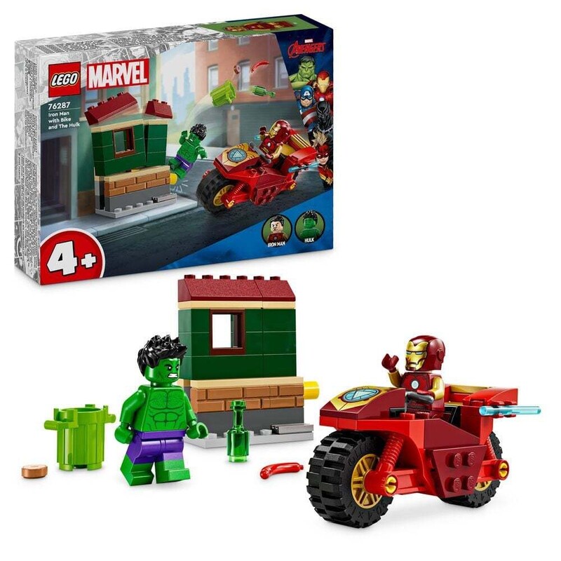 LEGO - Marvel 76287 Vasember motorral és Hulk