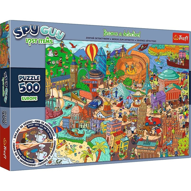 TREFL - Puzzle Gyűjtemény Spy Guy Lost: Európa 500 darabos