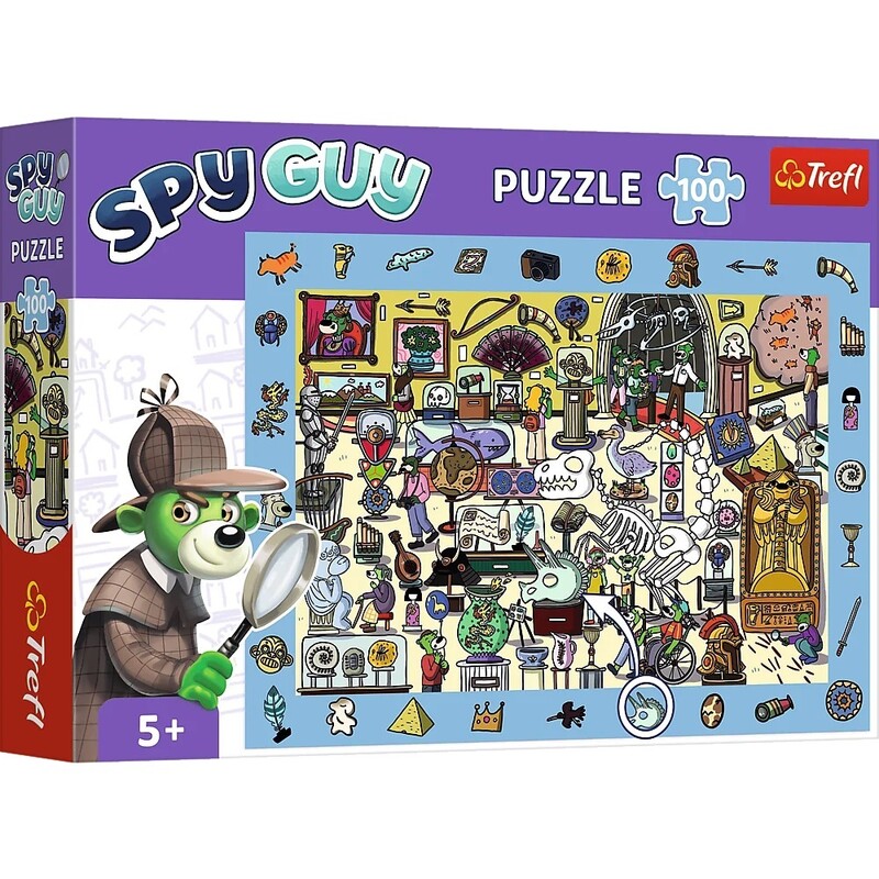 TREFL - Puzzle a képek keresése Spy Guy: Múzeum 100 darabos