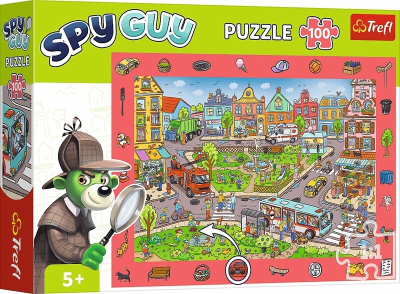 TREFL - Puzzle a képek keresése Spy Guy: Város 100 darabos