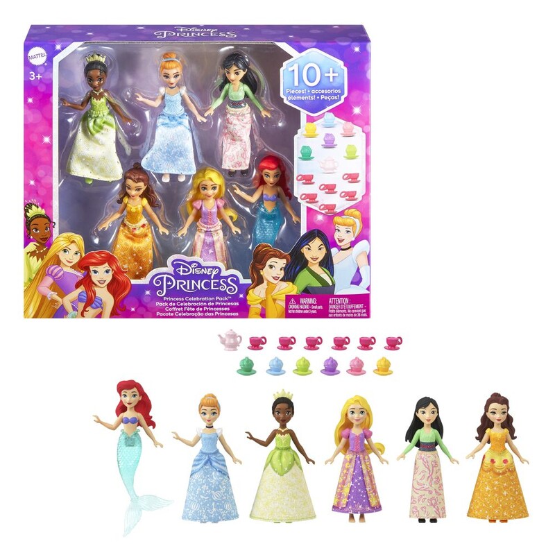 MATTEL - Disney Princess 6 db Tea Party Baba készlet