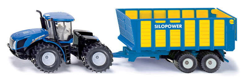 SIKU - Farmer - New Holland traktor Joskin pótkocsival