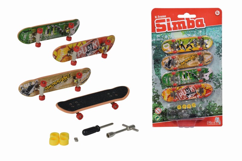 SIMBA - Ujj skateboard készlet 4 db