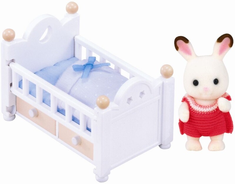 SYLVANIAN FAMILY - Bútorok a csokoládé nyulaknak - kiskutya az ágyban