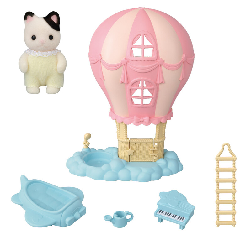 SYLVANIAN FAMILY - Kiscica és szórakoztató léghajó babáknak