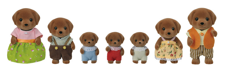 SYLVANIAN FAMILY - Nagy Chocolate Labrador család