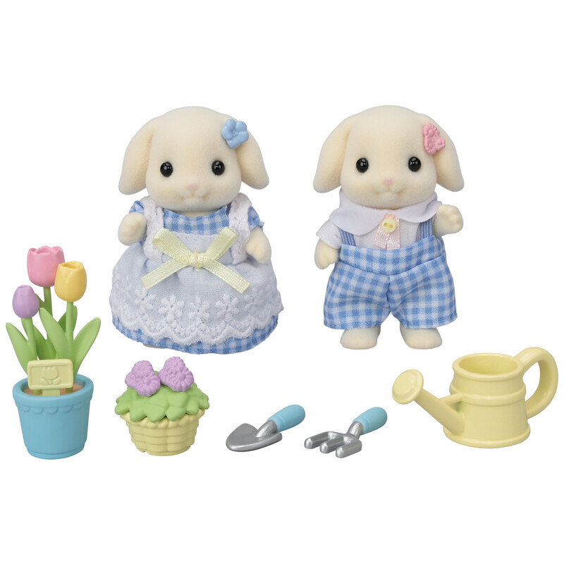 SYLVANIAN FAMILY - Virágos készlet és Flora nyúl testvérek