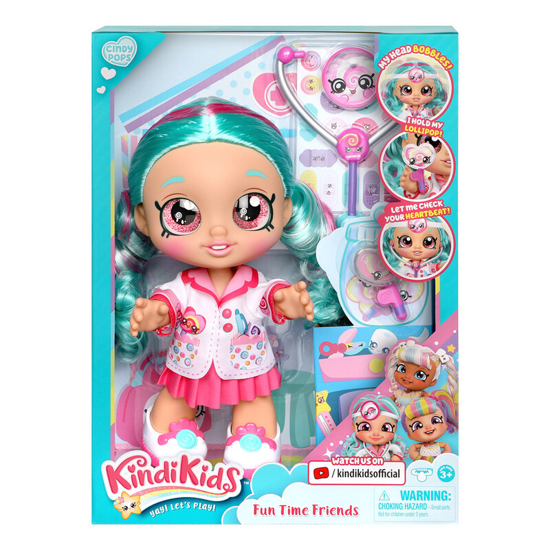 TM TOYS - Kindi Kids baba doktornő Cindy Pops