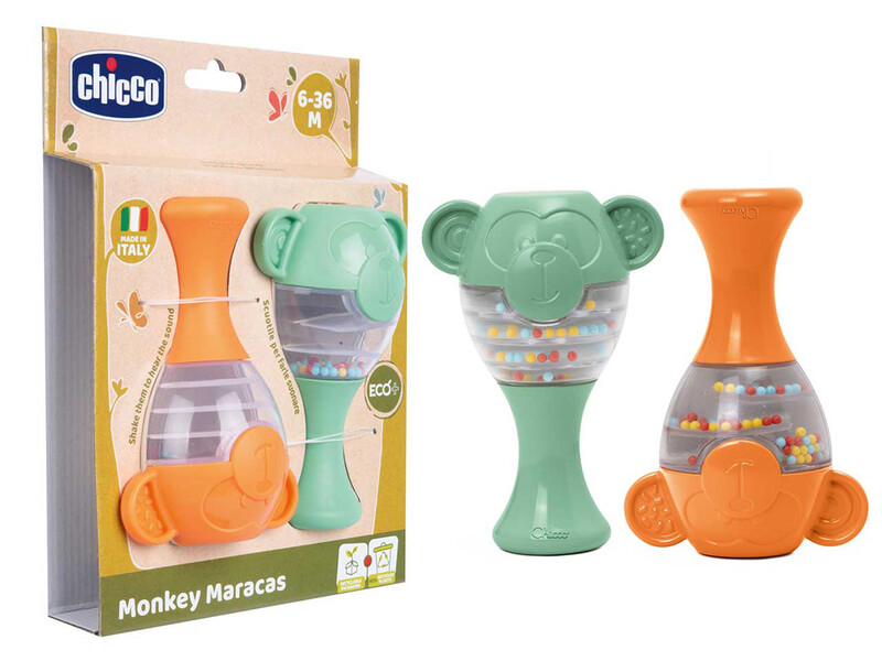 CHICCO - Maracas Rágóka Majom Eco+ 6m+