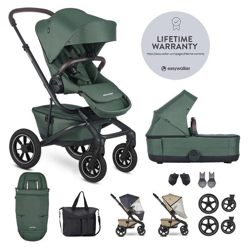 EASYWALKER - Kombinált babakocsi Jimmey Pine Green XXL AIR + RWS