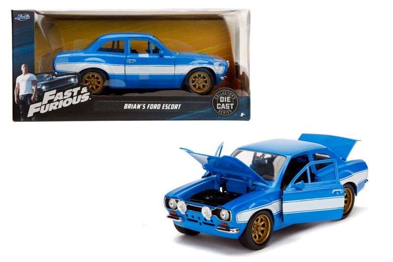 JADA - Gyors és dühös Brian 1974-es Ford Escort autó 1:24